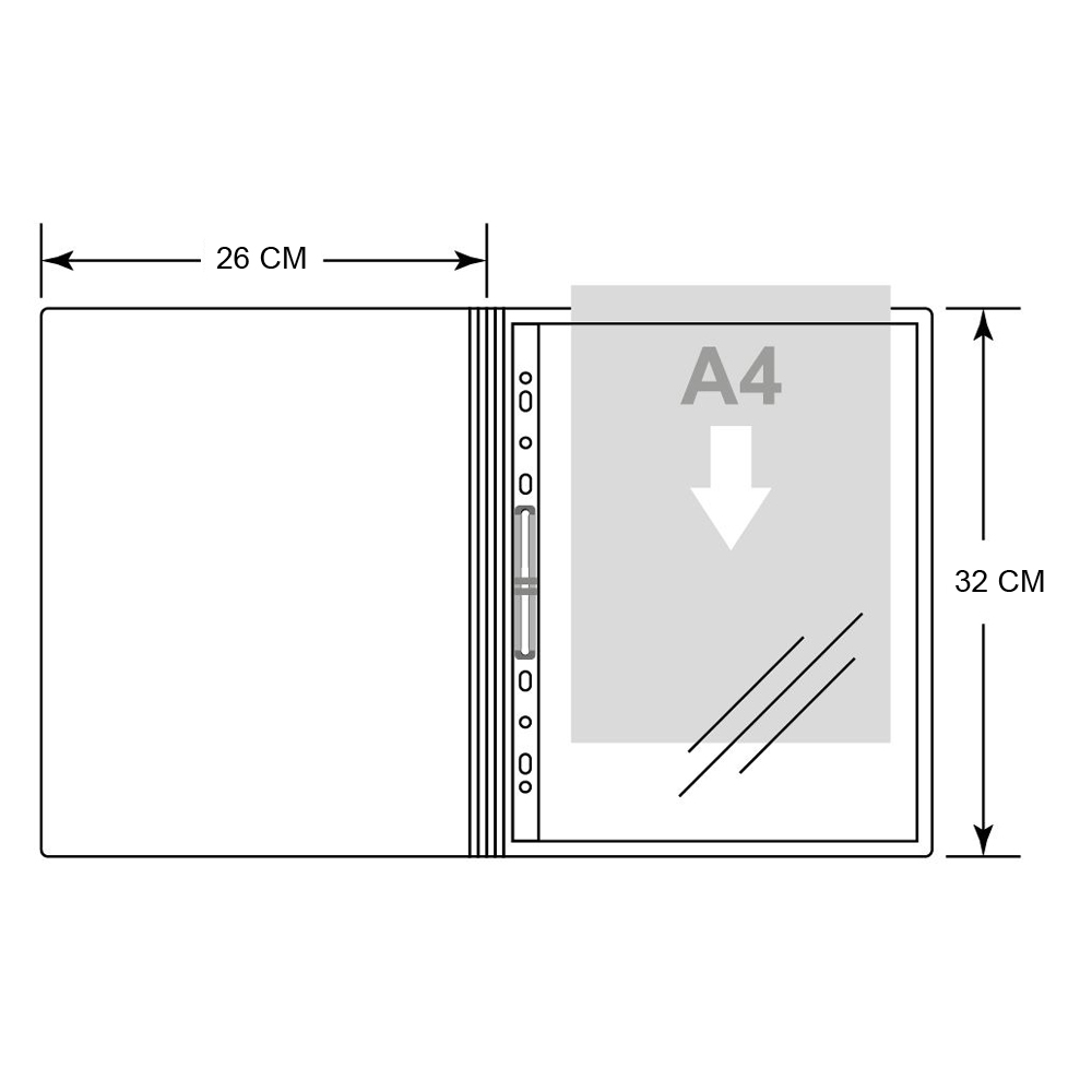 Printed Report Covers with 2-Prong Fasteners Smart File Pattern
