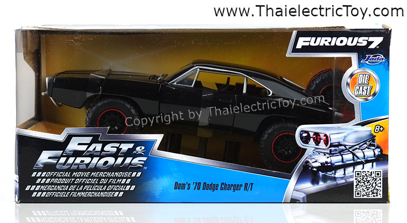 โมเดลจากเรื่อง Fast & Furious 7 รถ Dodge Charger R/T ปี 70 ของดอม โดมินิค ทอเร็ตโต้ ขนาด 1/24 ของแท้จาก Universal