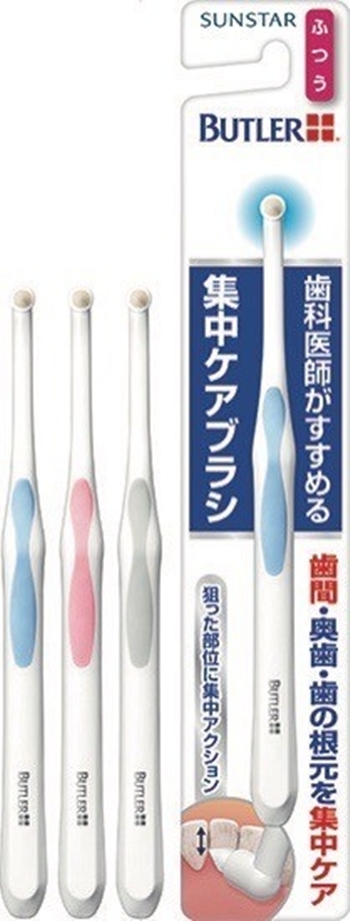 SUNSTAR GUM Butler Single Tuft Brush แปรงหัวกระจุก แปรงกระจุก 1ด้าม #คละสี