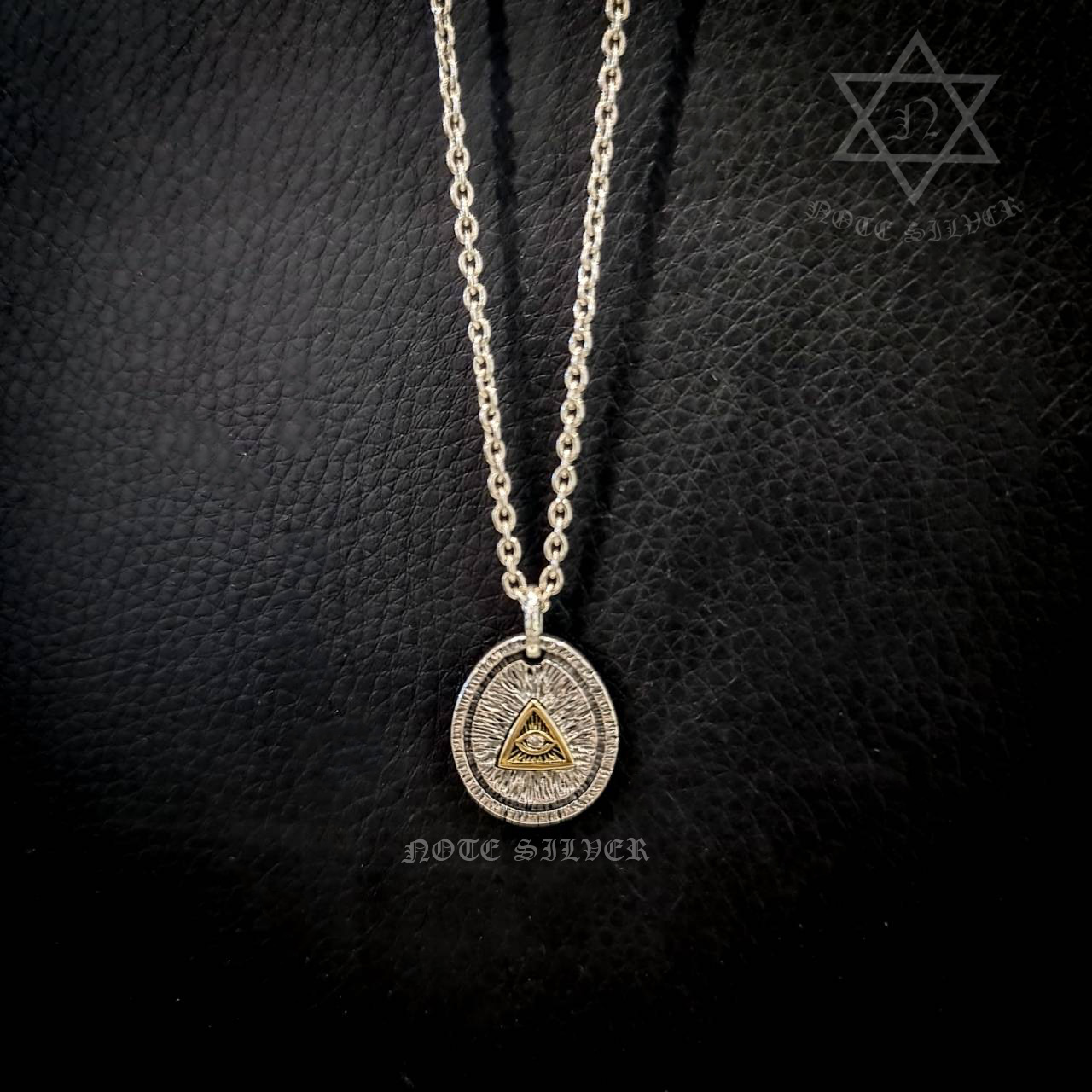 จี้เงินแท้รูปดวงตาอีลูมินาติSterling Silver 925 NSPD3395