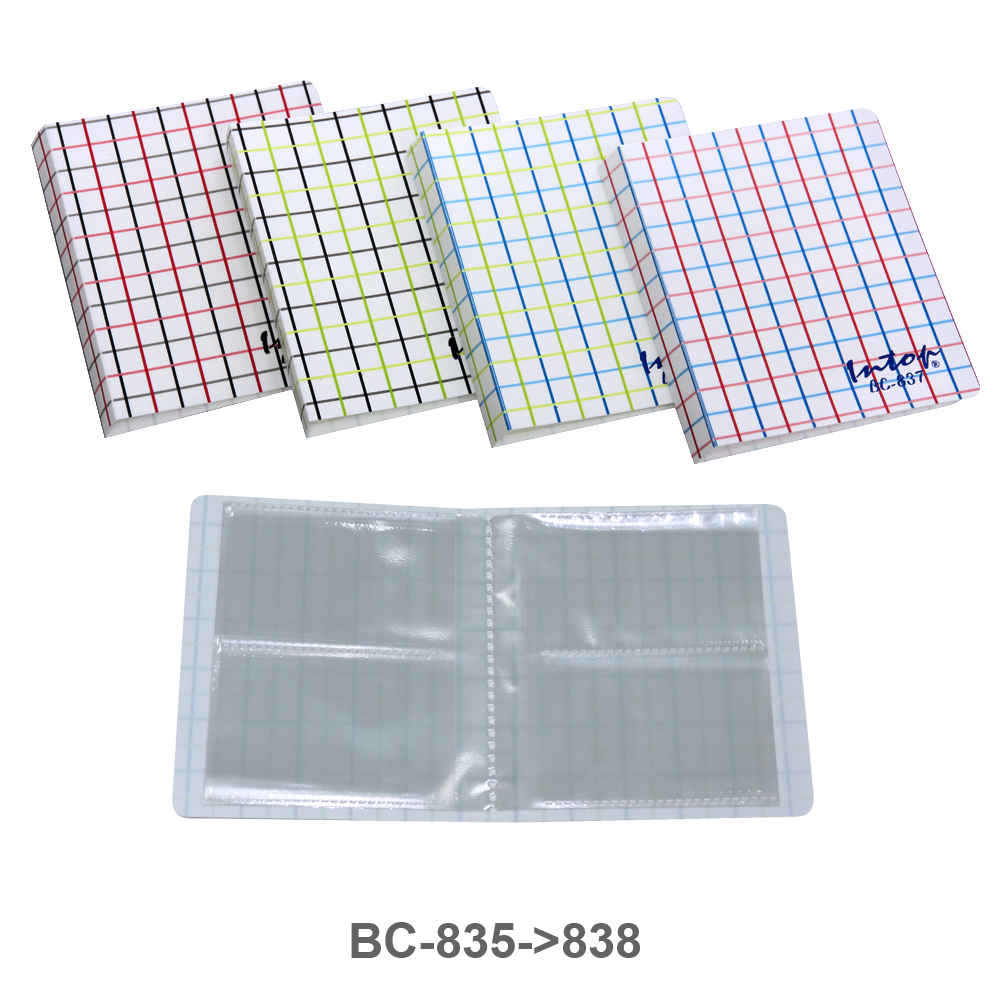 Card Book with Color Line Printed Pattern