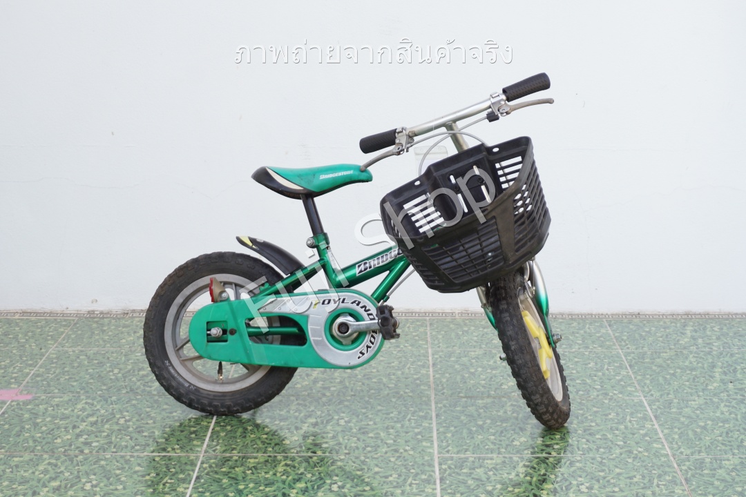 จักรยานเด็กญี่ปุ่น - ล้อ 12.5 นิ้ว - ไม่มีเกียร์ - Bridgestone - สีเขียว [จักรยานมือสอง]