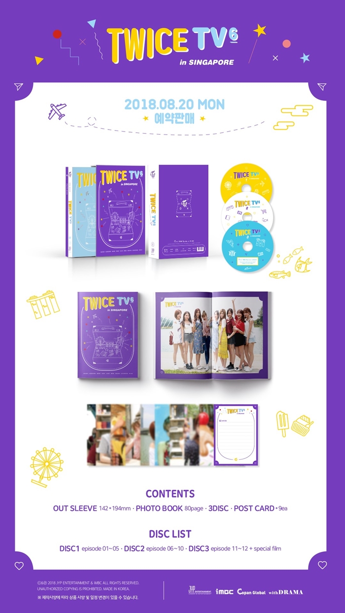 [PRE-ORDER] TWICE - TWICE TV6 : TWICE IN SINGAPORE (3 DVD)