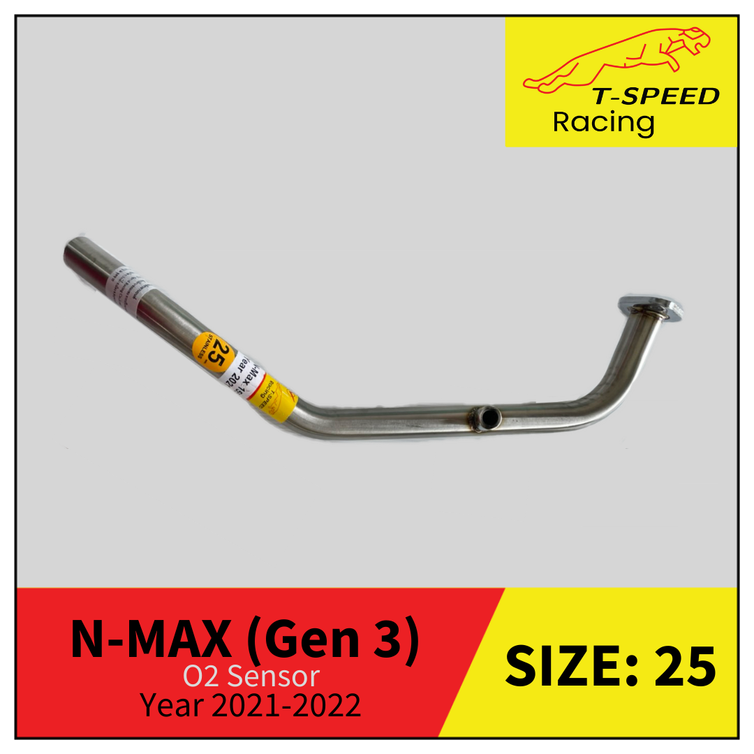 คอท่อ Yamaha N-MAX Gen 3 (O2 Sensor) Year 2021-2022 🔩 Stainless steel แท้ เกรด 304 หนา: 1.2 มิลลิเมตร Size 25 m.m. ราคา 450 บาท Size 25-28 m.m. ราคา 500 บาท