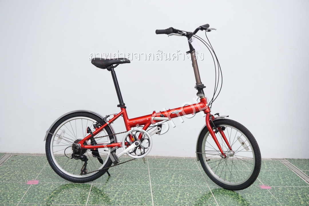 จักรยานพับได้ญี่ปุ่น - ล้อ 20 นิ้ว - มีเกียร์ - อลูมิเนียม - Mini Cooper - สีแดง [จักรยานมือสอง]