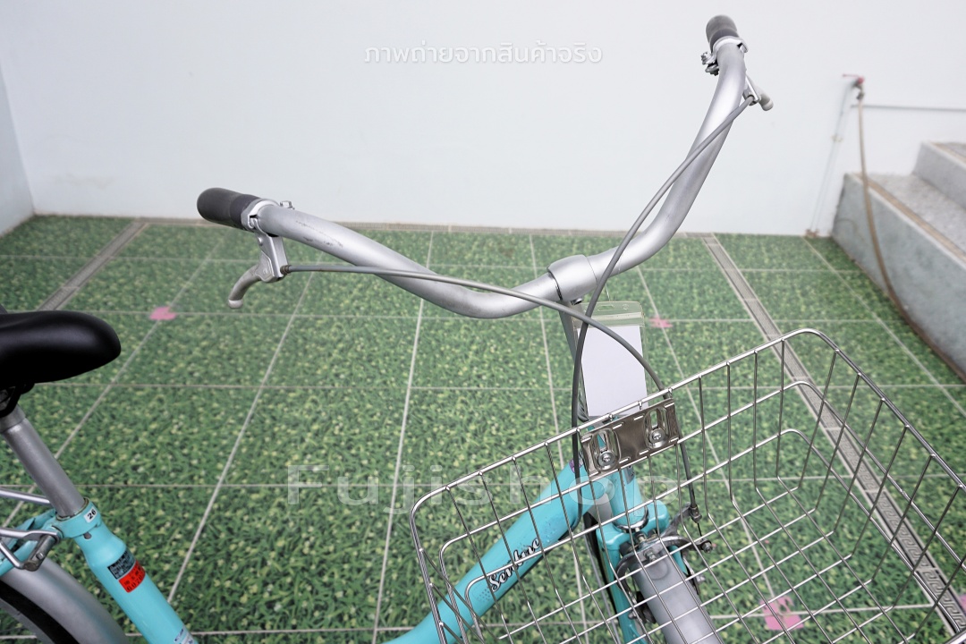 จักรยานแม่บ้านญี่ปุ่น - ล้อ 26 นิ้ว - ไม่มีเกียร์ - ไฟหน้าอัตโนมัติ - Sentire - สีฟ้า [จักรยานมือสอง]