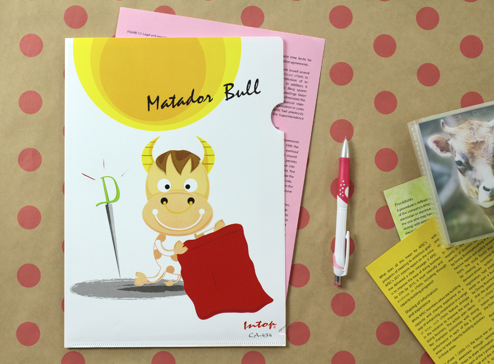 แฟ้มซอง A4 พิมพ์ลาย Bull Series