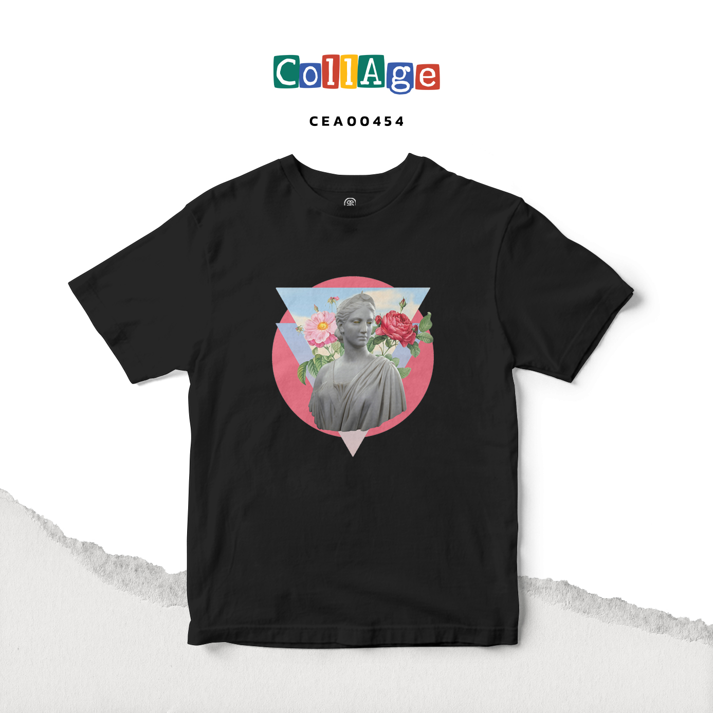 เสื้อยืด พิมพ์ลาย T-SHIRT Collage Fiona I CEA00454 สีดำ #เสื้อยืด #Collage #SHOPTER