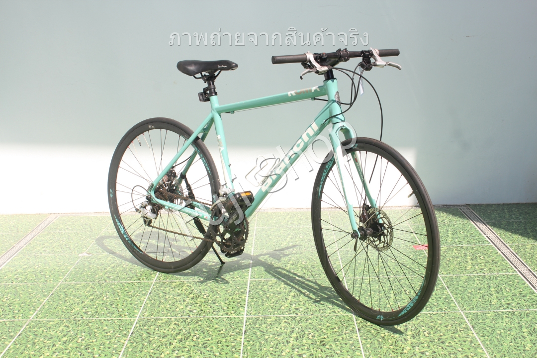 จักรยานไฮบริดญี่ปุ่น - ล้อ 700c - มีเกียร์ - อลูมิเนียม - Bianchi Roma - สีเขียว [จักรยานมือสอง]