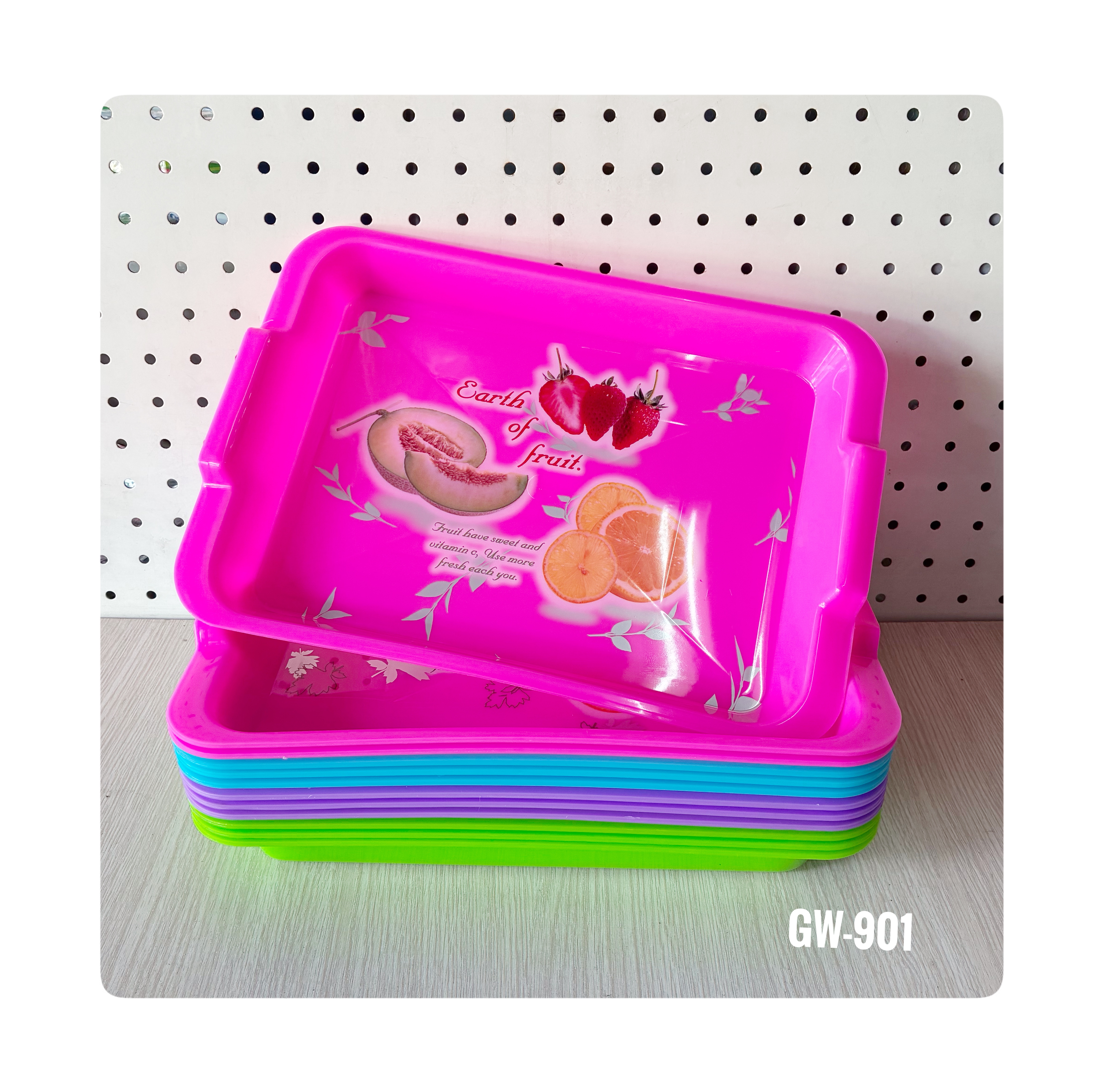 ถาดเหลี่ยม GW-901 สีใส (TTI)