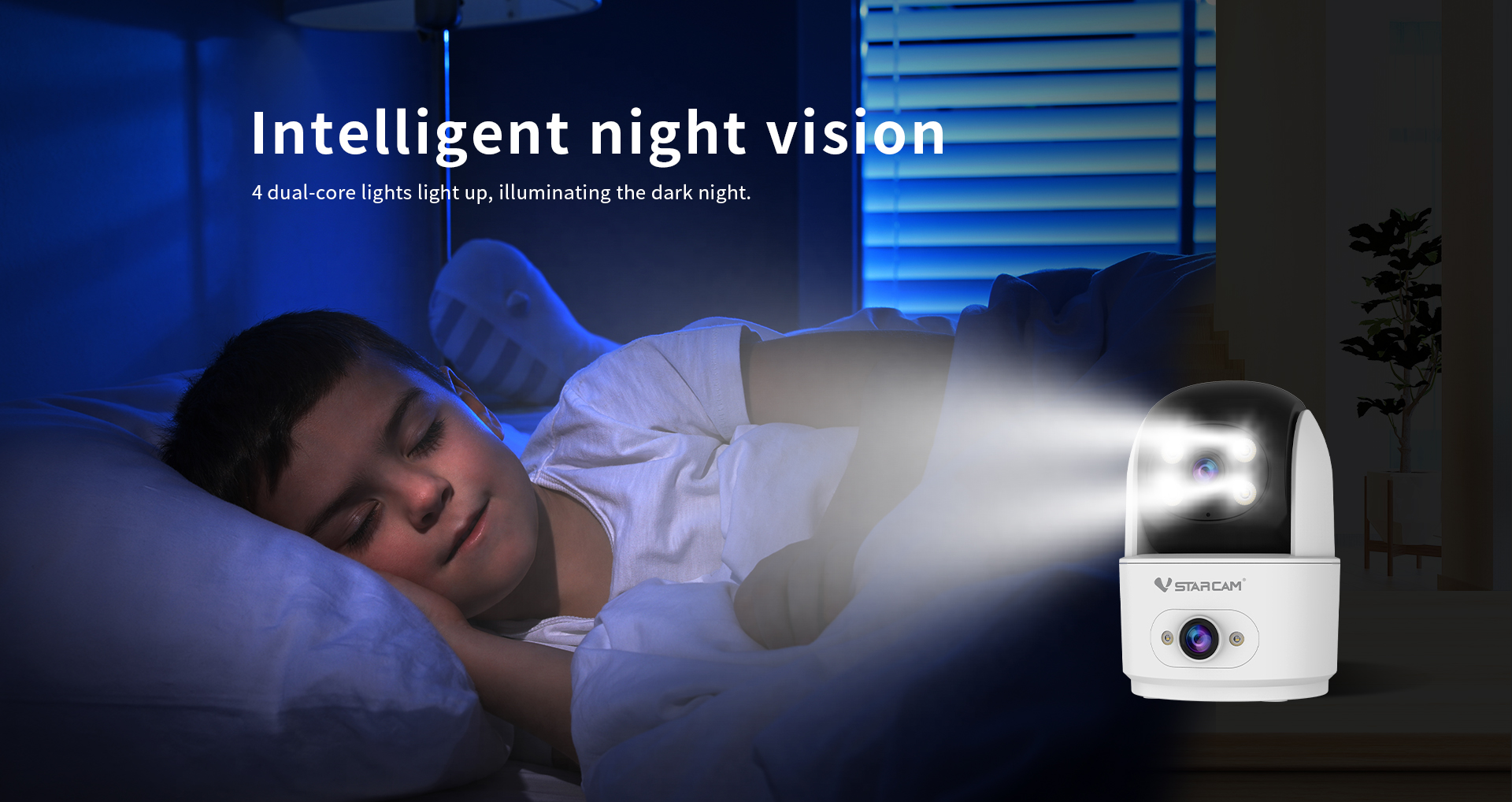 Vstarcam CS996DR กล้องวงจรปิดระบบ IP WIFI 2 MP กล้องเลนส์คู่ (Dual Len) Smart Color Night Vision มีไมค์และลำโพงในตัว BY BILLIONAIRE SECURETECH CS996DR