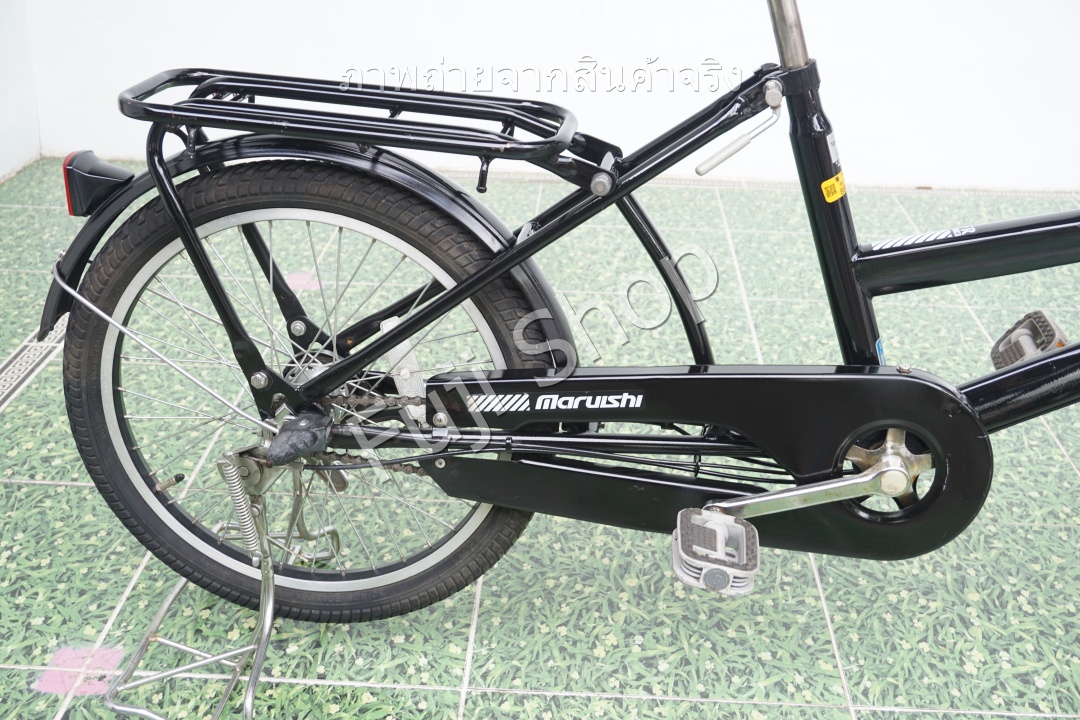 จักรยานแม่บ้าน Cargo ญี่ปุ่น - ล้อ 20x1.95 - เกียร์ดุม 3 สปีด - ไฟหน้าอัตโนมัติ - Maruishi Frackers Active - สีดำ [จักรยานมือสอง]
