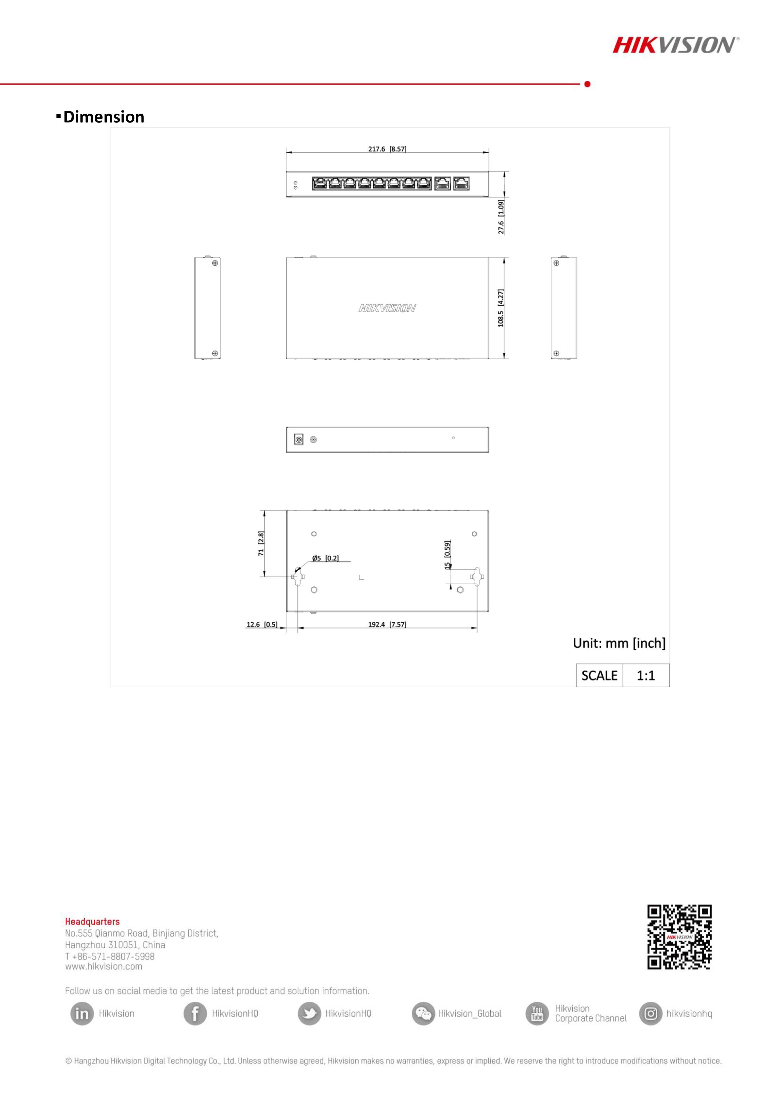HIKVISION DS-3E1310P-EI/M : 8 Port Fast Ethernet Smart POE Switch BY BILLIONAIRE SECURETECH DS-3E1310P-EI/M