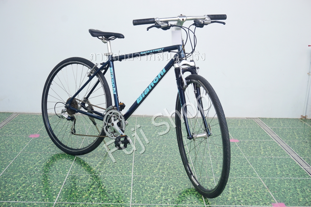 จักรยานไฮบริดญี่ปุ่น - ล้อ 28 นิ้ว - มีเกียร์ - อลูมิเนียม - Bianchi Back Street - สีน้ำเงิน [จักรยานมือสอง]