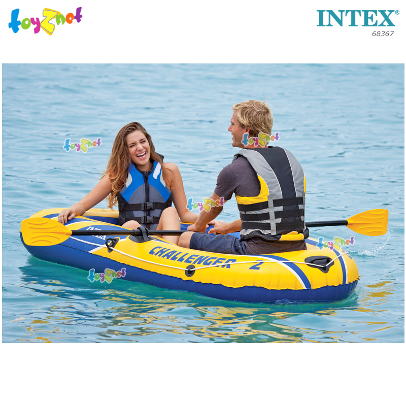 Intex Challenger 2 w/1.22m French Oars & DQI Air Pump no.68367