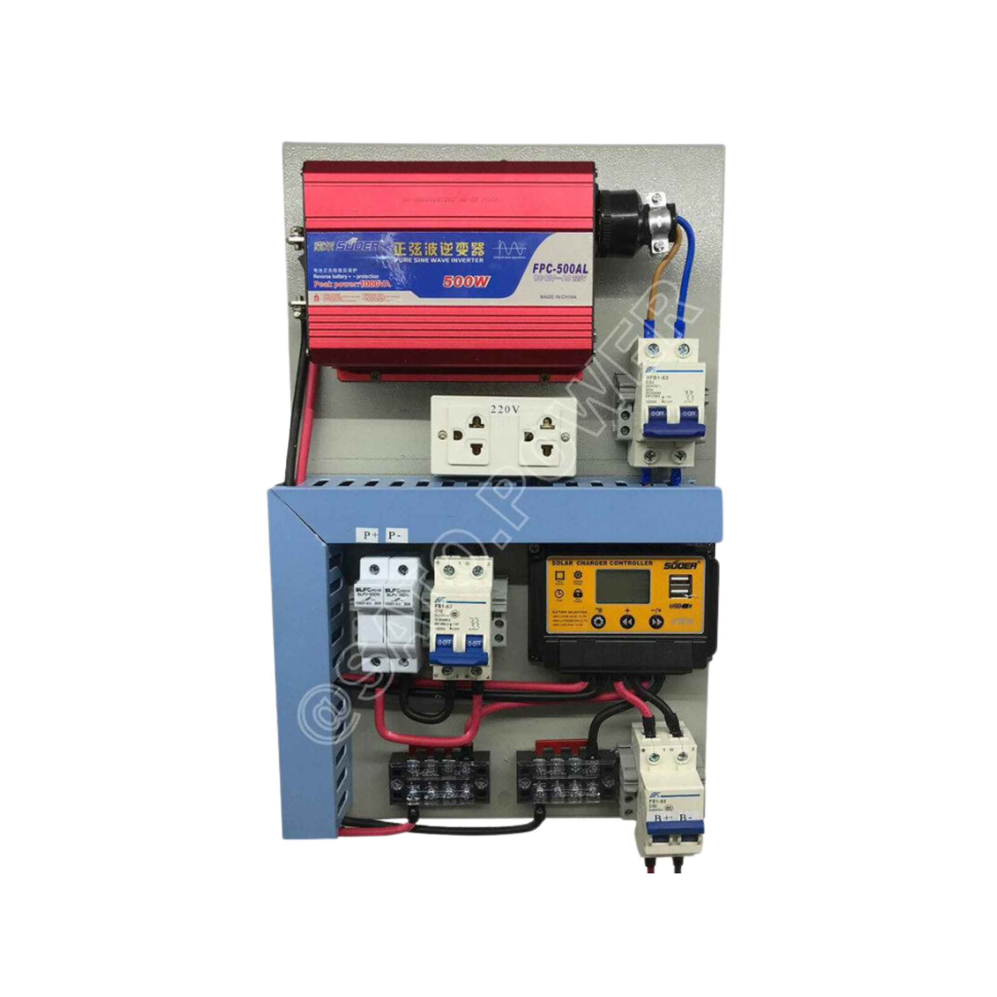 /ST/ ชุดต่อ โซล่าเซลล์ 500W Pure Sine Wave Inverter, ชุดต่อแผงโซล่า, ชุดแผงต่อโซล่า, ชุดนอนนา, ชุดต่อแผง, แผงต่อแผ่นโซล่า, ชุดต่อแผง By ซาโต้ พาวเวอร์ Sato Power