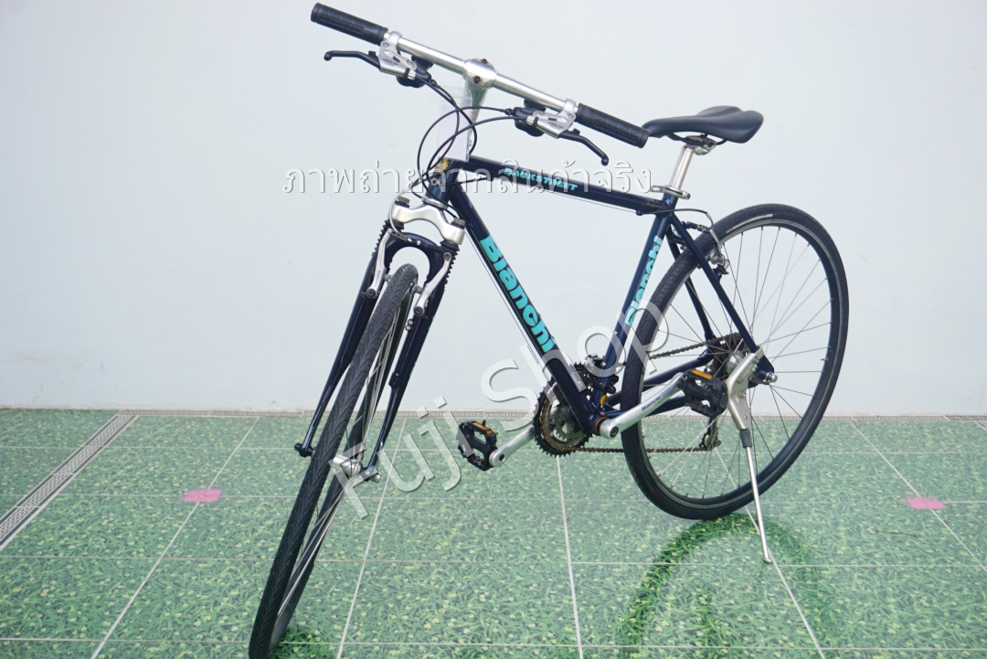จักรยานไฮบริดญี่ปุ่น - ล้อ 28 นิ้ว - มีเกียร์ - อลูมิเนียม - Bianchi Back Street - สีน้ำเงิน [จักรยานมือสอง]