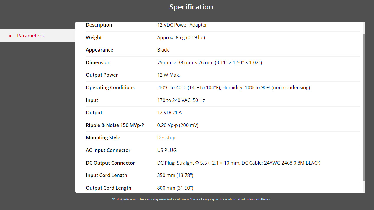 HIKVISION DS-2FA1201-DL Adapter 12V 1A รุ่น สำหรับกล้องวงจรปิด BY BILLIONAIRE SECURETECH DS-2FA1201-DL