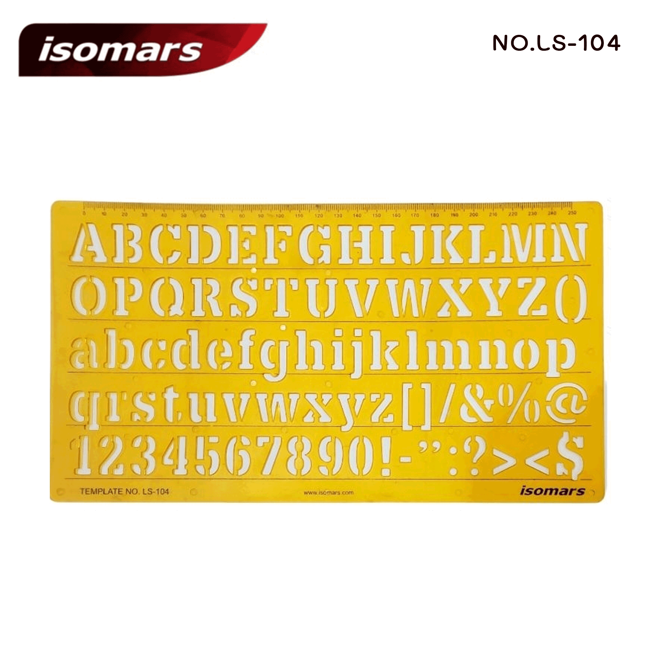 แผ่นเพลท ไอโซมาร์ ISOMARS เพลท ภาษาอังกฤษ English รุ่น LS-104 ขนาด 282x154 mm. จำนวน 1 อัน