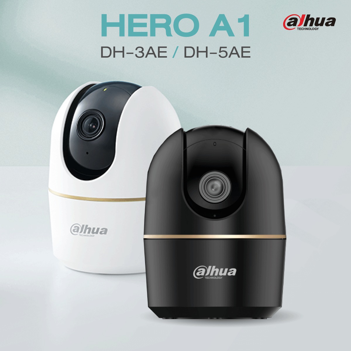 DAHUA DH-H3AE-B ( HERO A1 ) BLACK - สีดำ กล้องวงจรปิดระบบ IP WIFI 3 ล้านพิกเซล มีไมค์และลำโพงในตัว IR 10 M. BY BILLIONAIRE SECURETECH DH-H3AE-B
