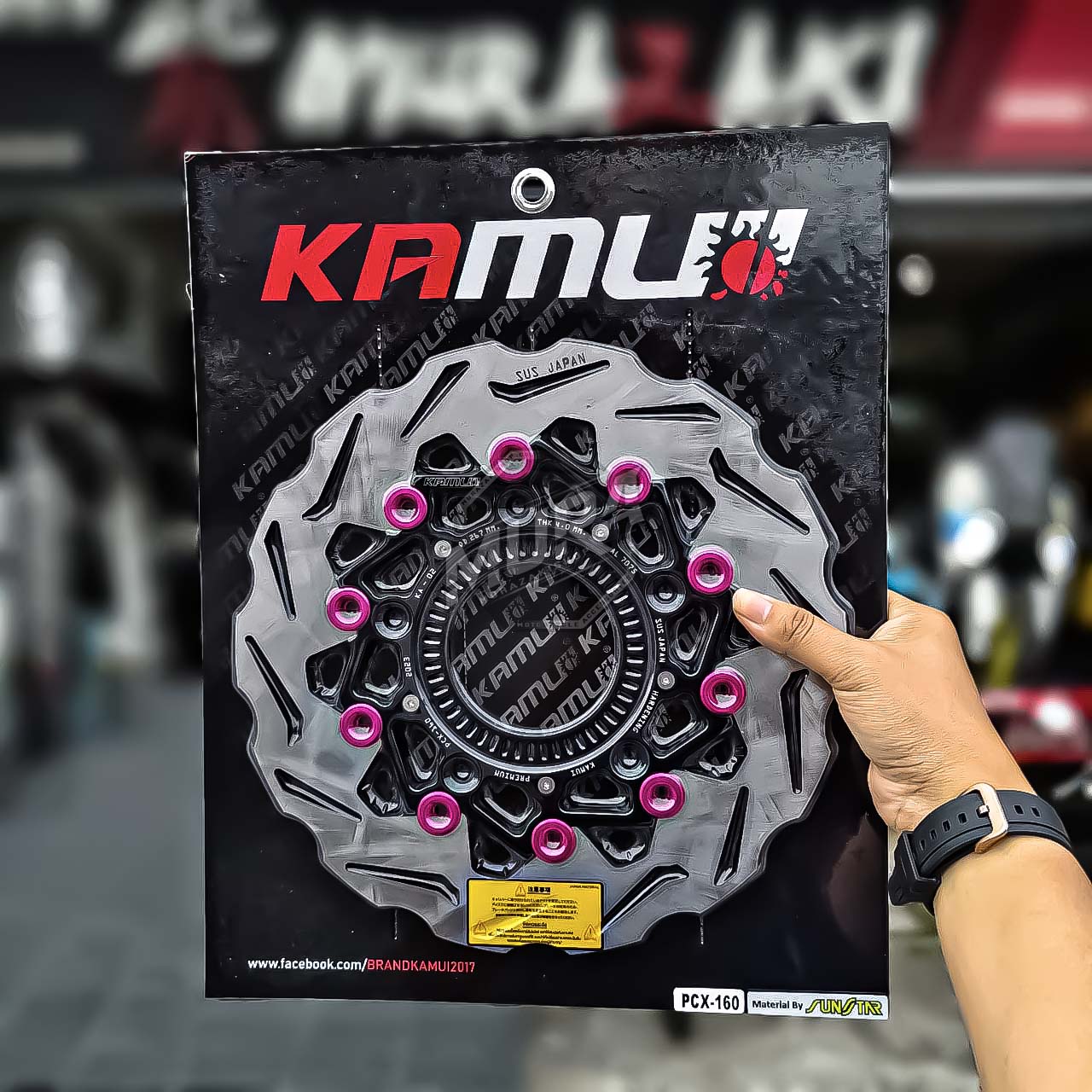 จานหน้า Kamui pcx160 abs ขนาด 267mm.[จานโต]