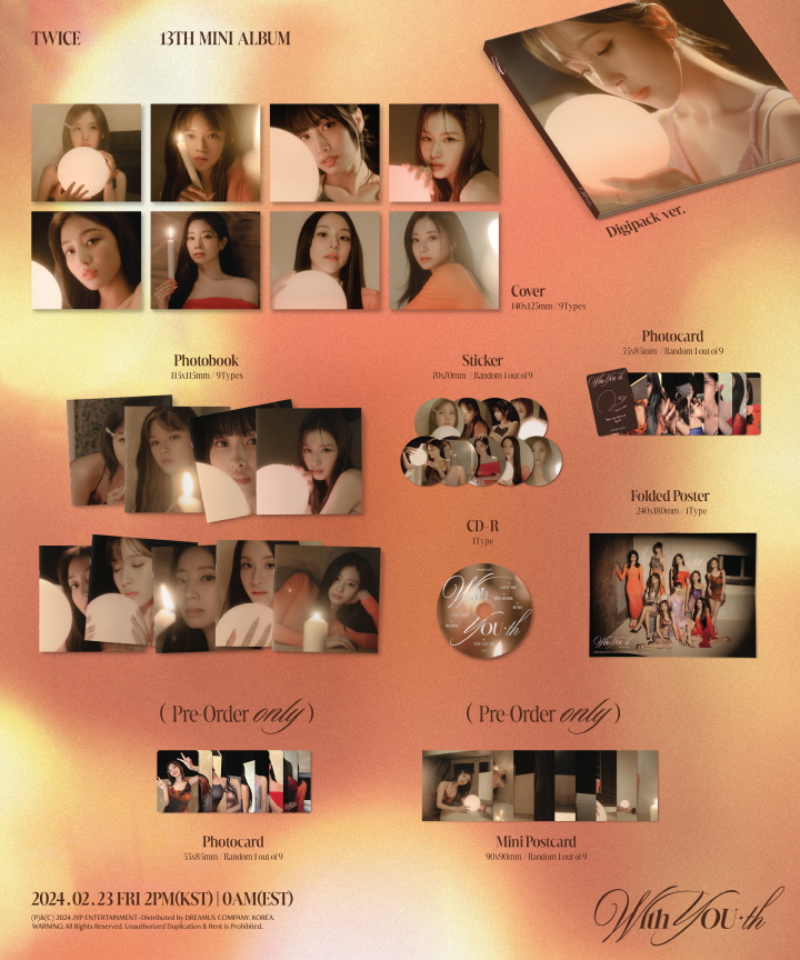 [PRE-ORDER] TWICE - 13th Mini Album "With YOU-th" (Digipack ver.)