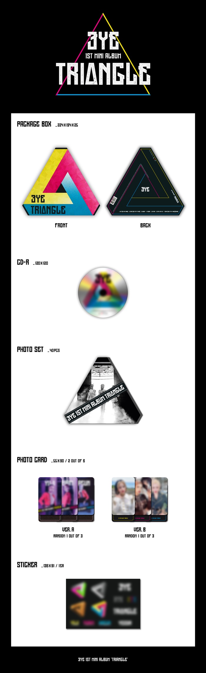 [PRE-ORDER] 3YE - 1st Mini Album "TRIANGLE"