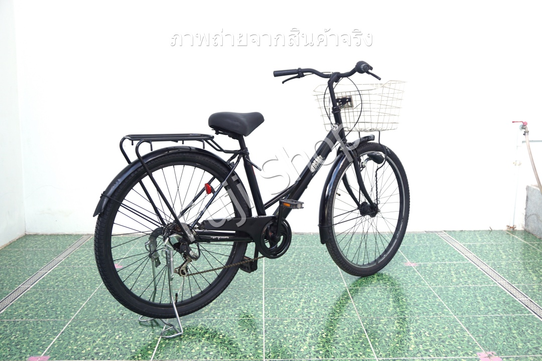 จักรยานแม่บ้านล้อโต ญี่ปุ่น - ล้อ 27.5x1.95 - เกียร์ 6 สปีด - ไฟหน้าอัตโนมัติ - Neosage - สีดำ [จักรยานมือสอง]