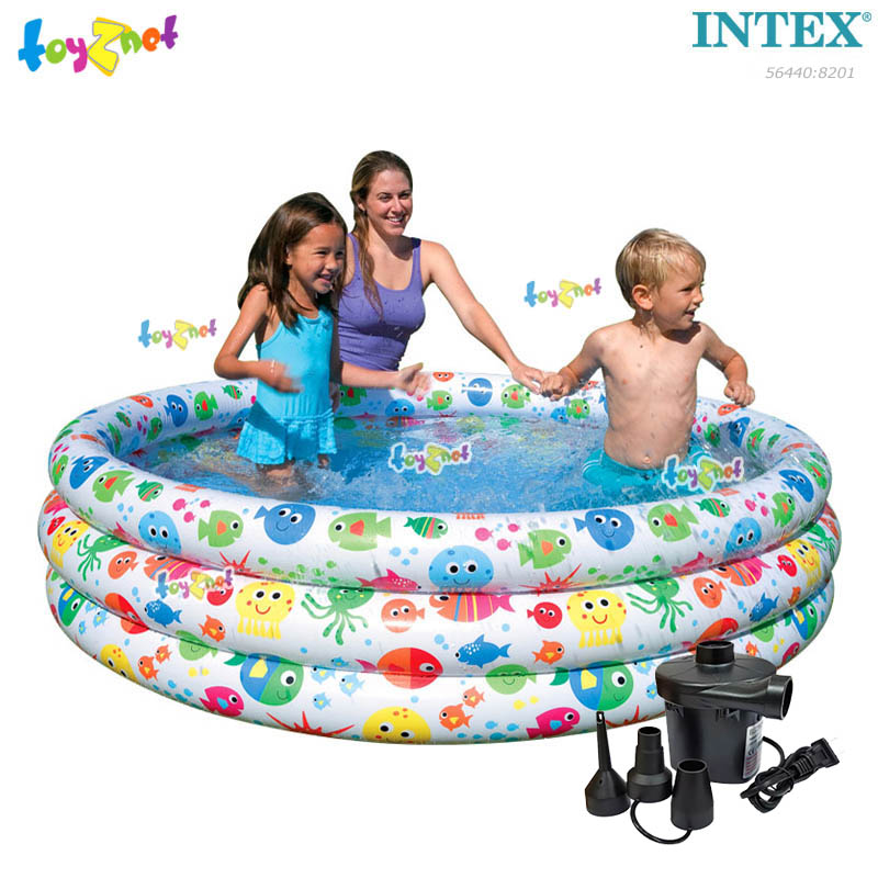 Intex Inflatable pool, little fish and friends 66 inch. (1.68x1.68x0.38 m.) No.56440