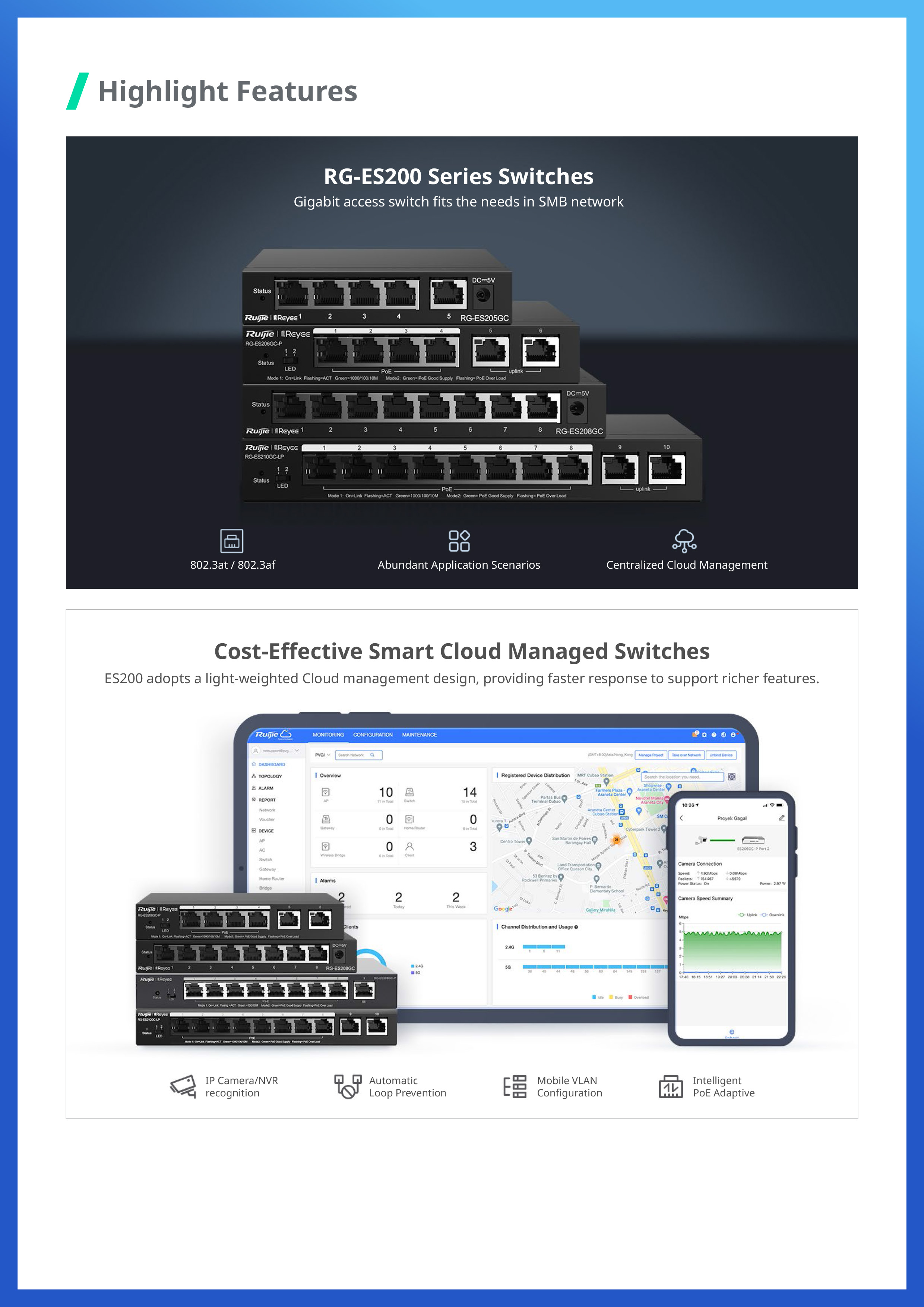 RUIJIE RG-ES216GC-V2, 16-Port Gigabit Smart Cloud Managed Non-PoE Switch BY BILLIONAIRE SECURETECH RG-ES216GC-V2