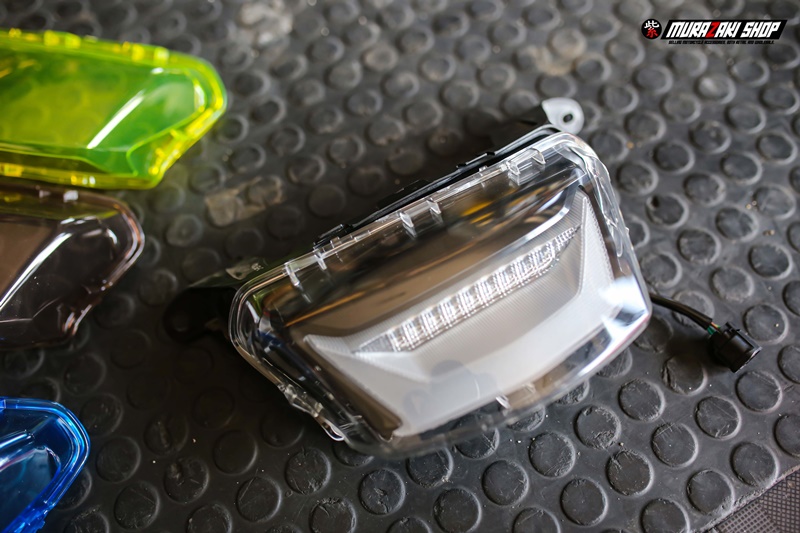 กรอบไฟท้ายGiorno สีใส-สโม๊ค-เหลือง-น้ำเงิน ราคา650