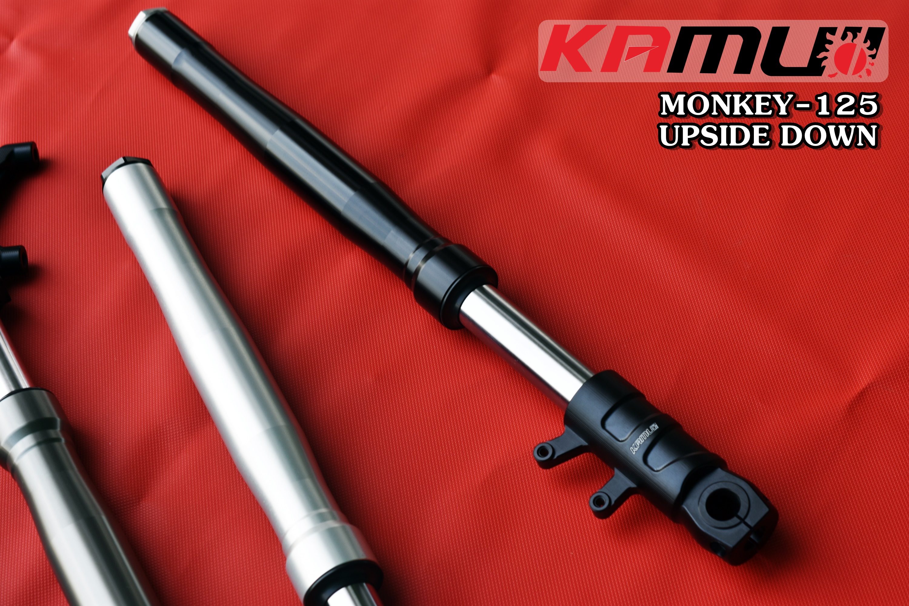 UPSIDE DOWN MONKEY-125 -หัวโช้ค CNC 3D สำหรับปั๊ม BREMBO 4 POT 100 มิล.