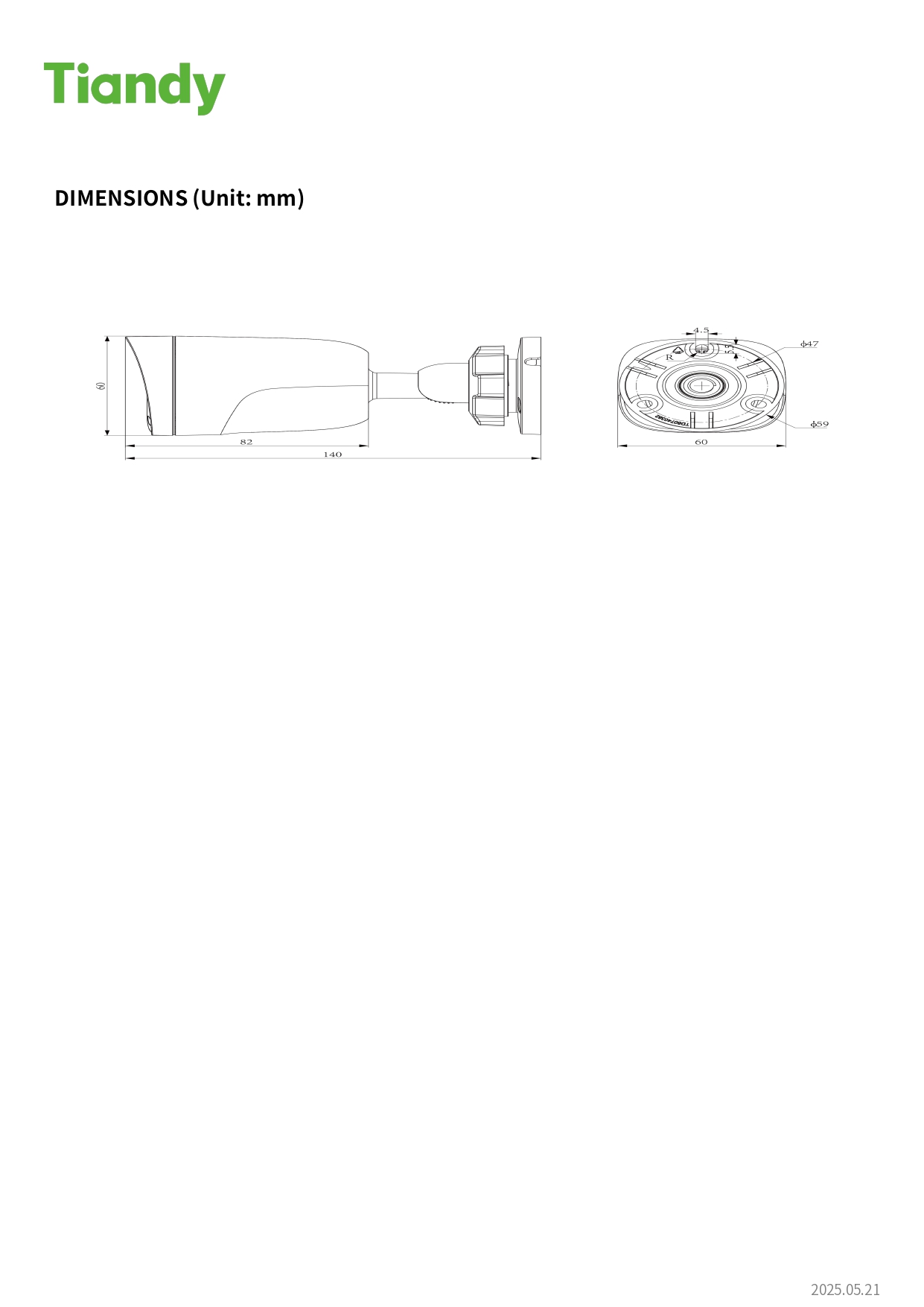 TIANDY TC-C321N 1ANB-28 (2.8MM.) กล้องวงจรปิด IP Camera 2MP IR range up to 30M., มีไมค์ในตัว BY BILLIONDAIRE SECURETECH TC-C321N 1ANB-28 (2.8MM.)