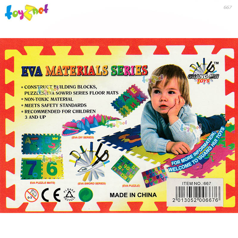 Toyznet EVA Board 60X60X1.2 CM. (Pack of 4 Piece) No.667