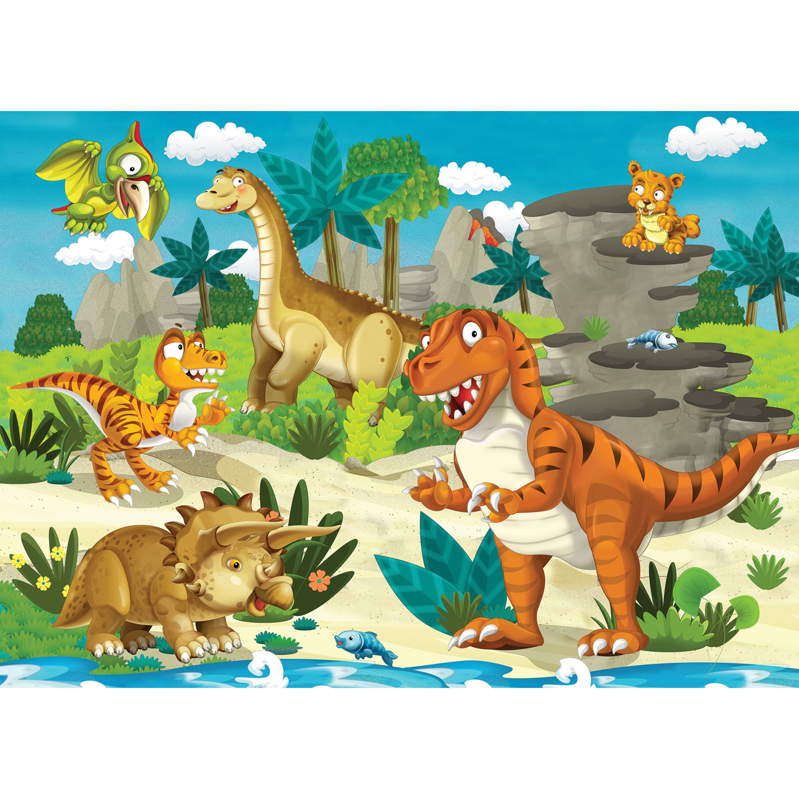 Jigsaw Puzzle ตัวต่อจิ๊กซอว์ 500 ชิ้น T066 Cartoon การ์ตูน Dinosaur รูปไดโนเสาร์ MagicLand6