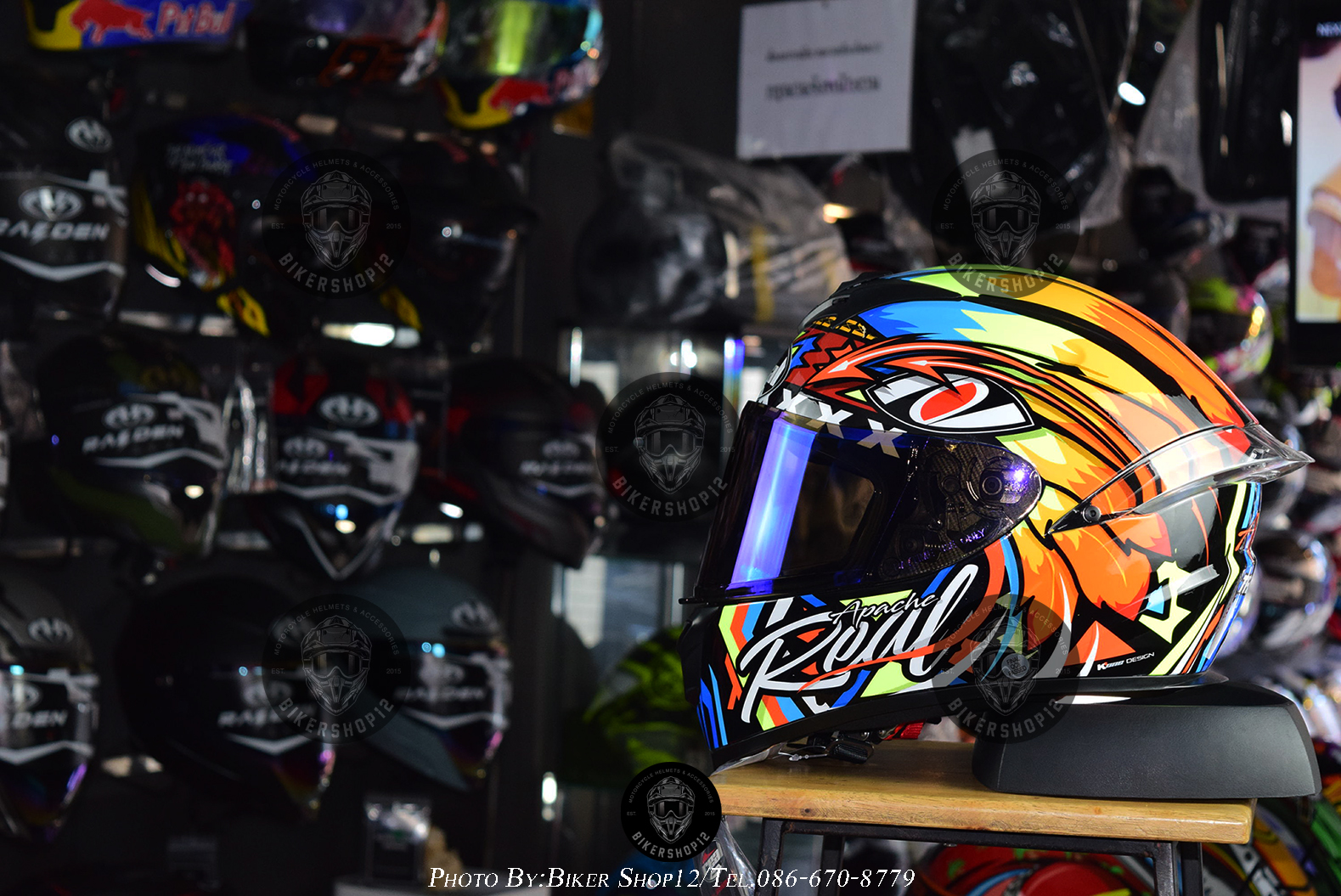 หมวกกันน็อค REAL รุ่น THUNDER สี Black-Orange