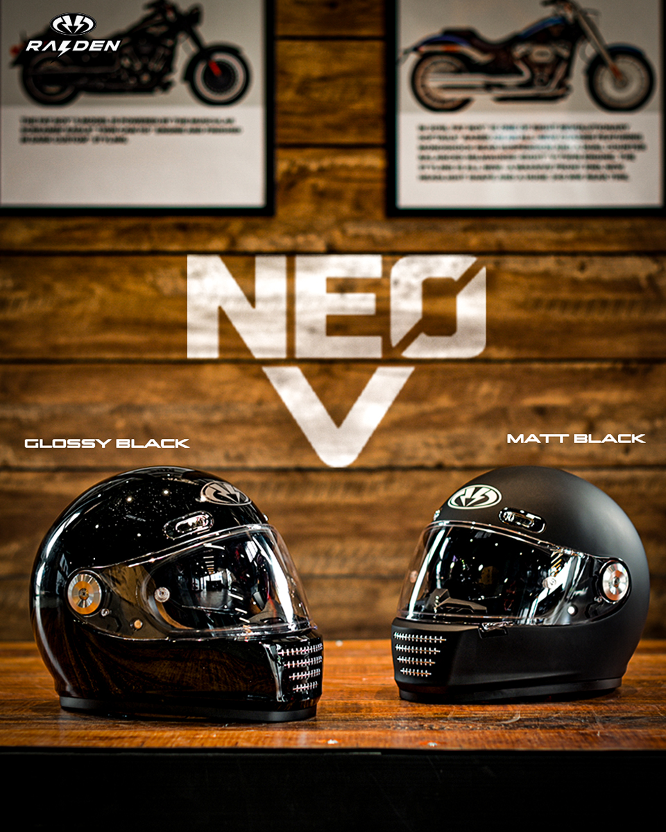 หมวกกันน็อคRaiden NEO V สีดำด้าน