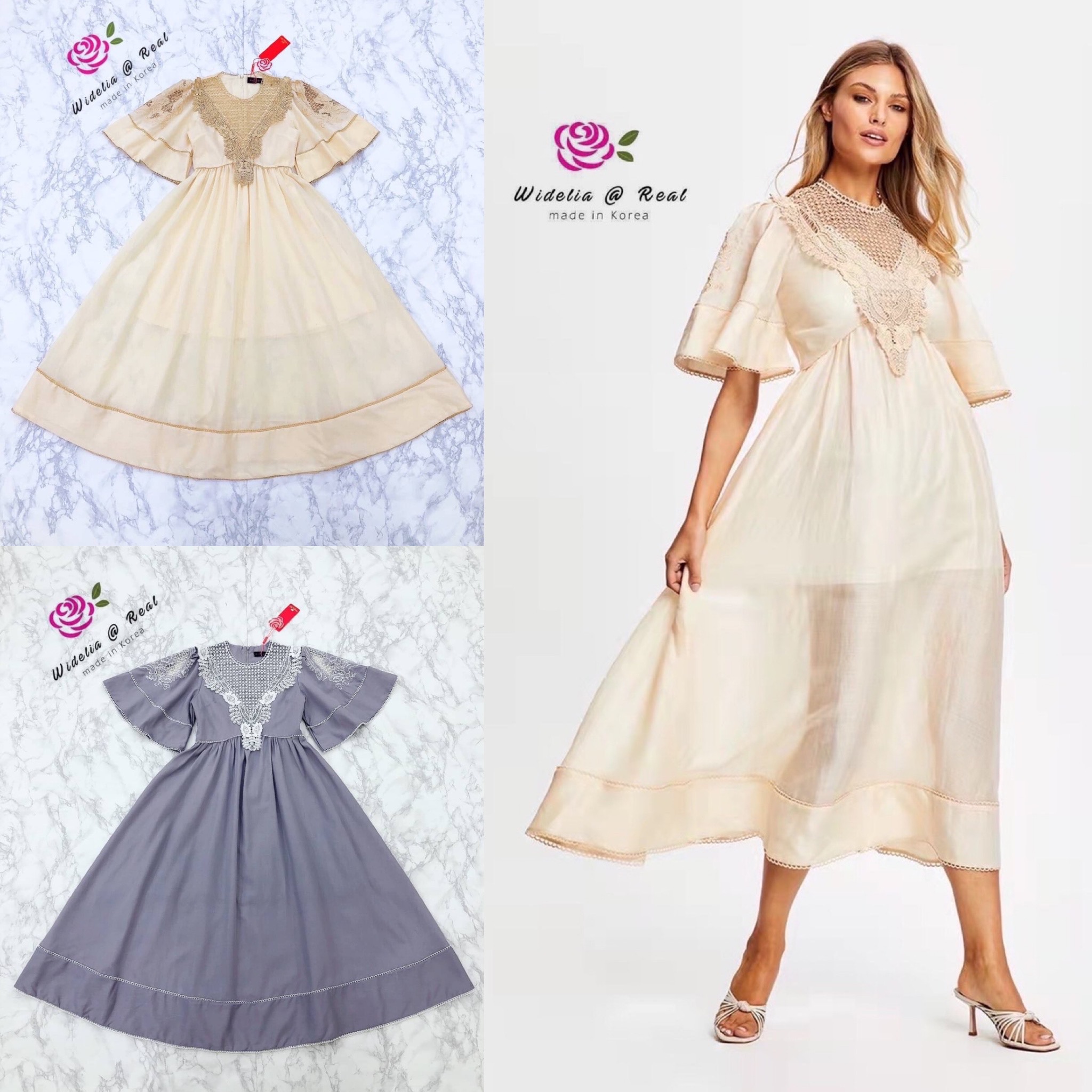 Alice Mccall Maxi dress แม็กซี่เดรสตัวยาวแขนบาน