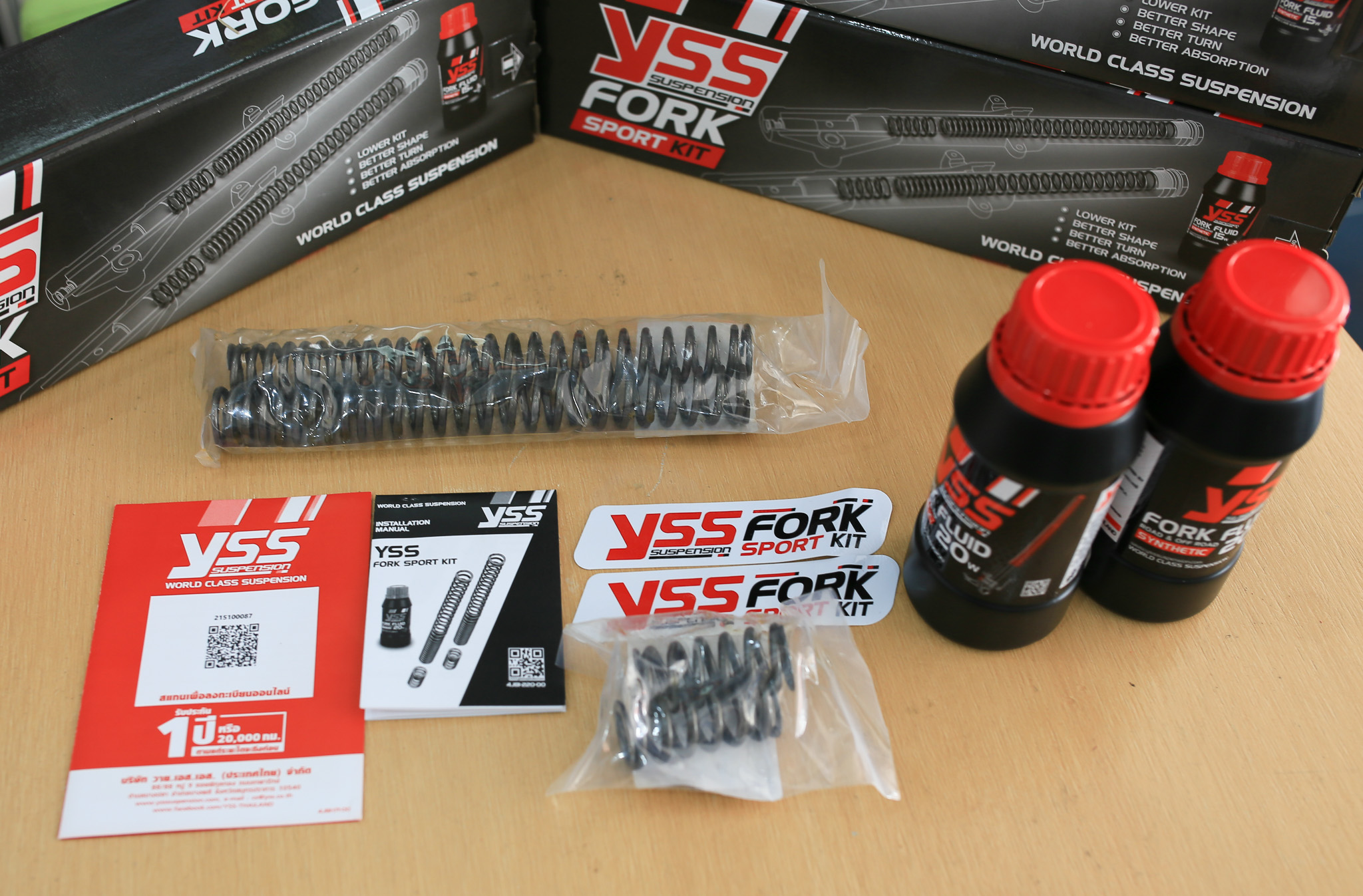 สปริงหน้าโหลด YSS FORK SPORT KIT FORZA 300-350 18 โหลด 1นิ้ว โหลด 1.5 ราคา1790