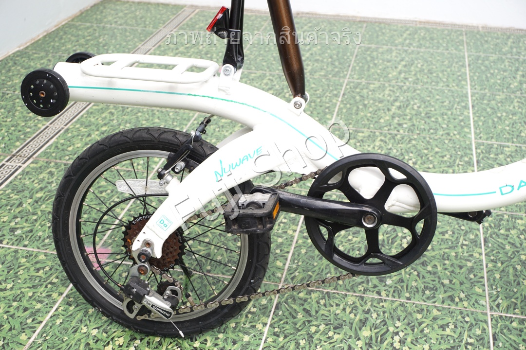 จักรยานพับได้ญี่ปุ่น - ล้อ 16 นิ้ว - มีเกียร์ - อลูมิเนียม - Dahon Nuwave D6 - สีขาว [จักรยานมือสอง]