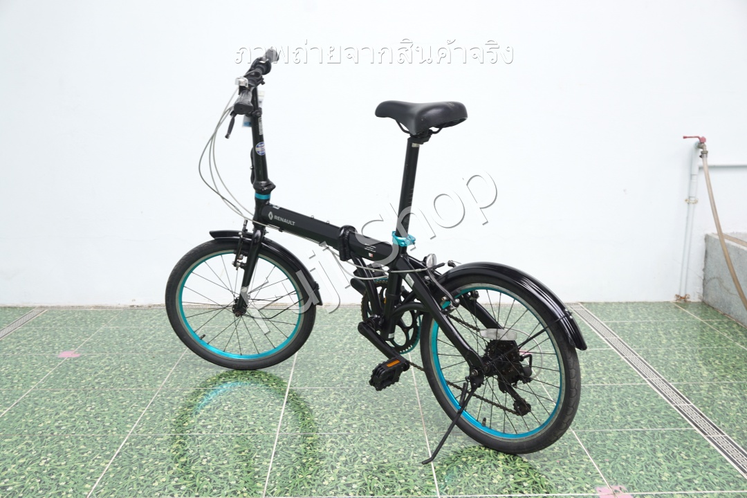 จักรยานพับได้ญี่ปุ่น - ล้อ 20 นิ้ว - มีเกียร์ - อลูมิเนียม - Renault Light 10 - สีดำ [จักรยานมือสอง]