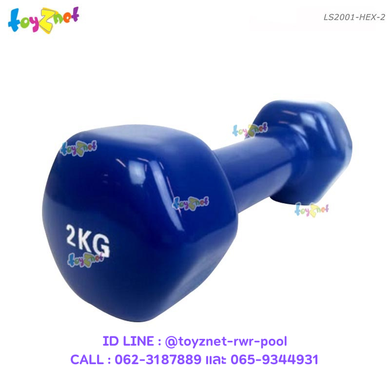 Liveup Hex Vinyl Dumbbell 2kg no.LS2001-HEX-2