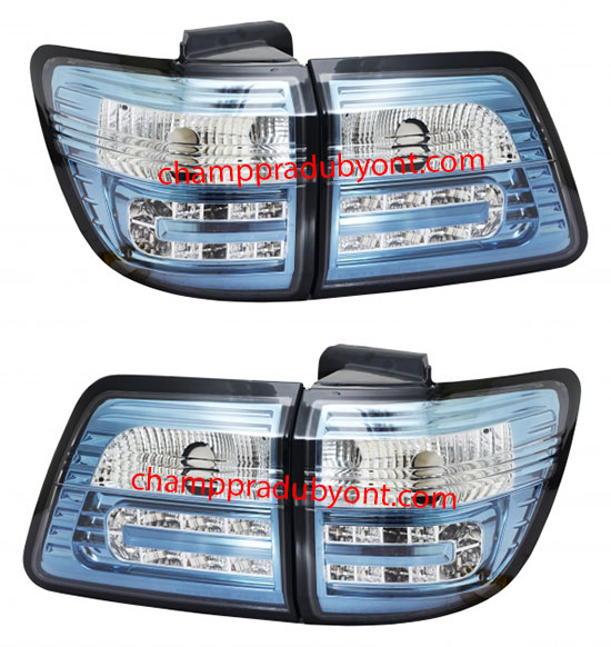 ไฟท้าย TOYOTA FORTUNER 05-11 ขาวฟ้า HYBRID LED