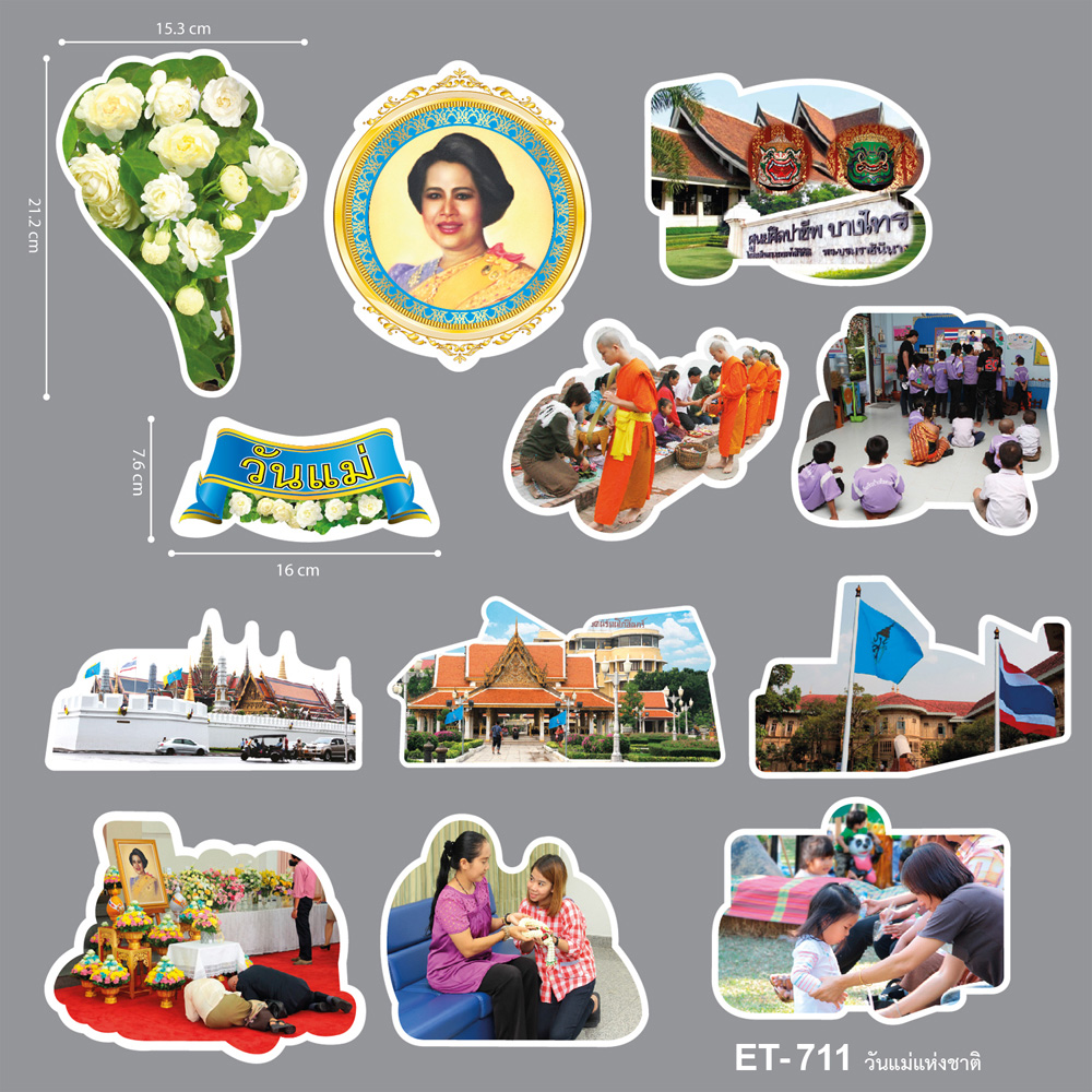 ชุดจัดบอร์ด วันแม่ 12ชิ้น ET-711