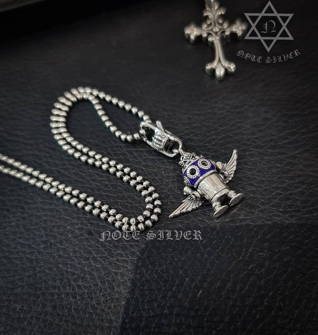 จี้เงินแท้หุ่นยนต์ติดปีกSterling Silver 925 NSPD3393