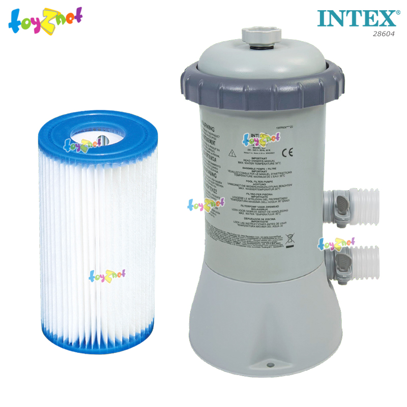 Intex Easy Set Pool 13ft (3.96x0.84 m) no.28143 + Cartridge Filter Pump no.28604, Pool Cover & Intex Elec. Air Pump