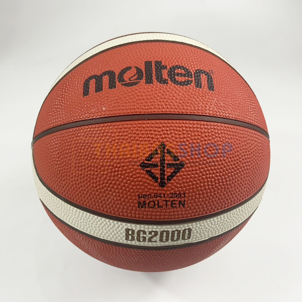 (ของแท้ 100%) บาสเกตบอล ลูกบาสเกตบอล Molten รุ่น BG2000 บาสเกตบอลยาง Size7 ของแท้ มี มอก.