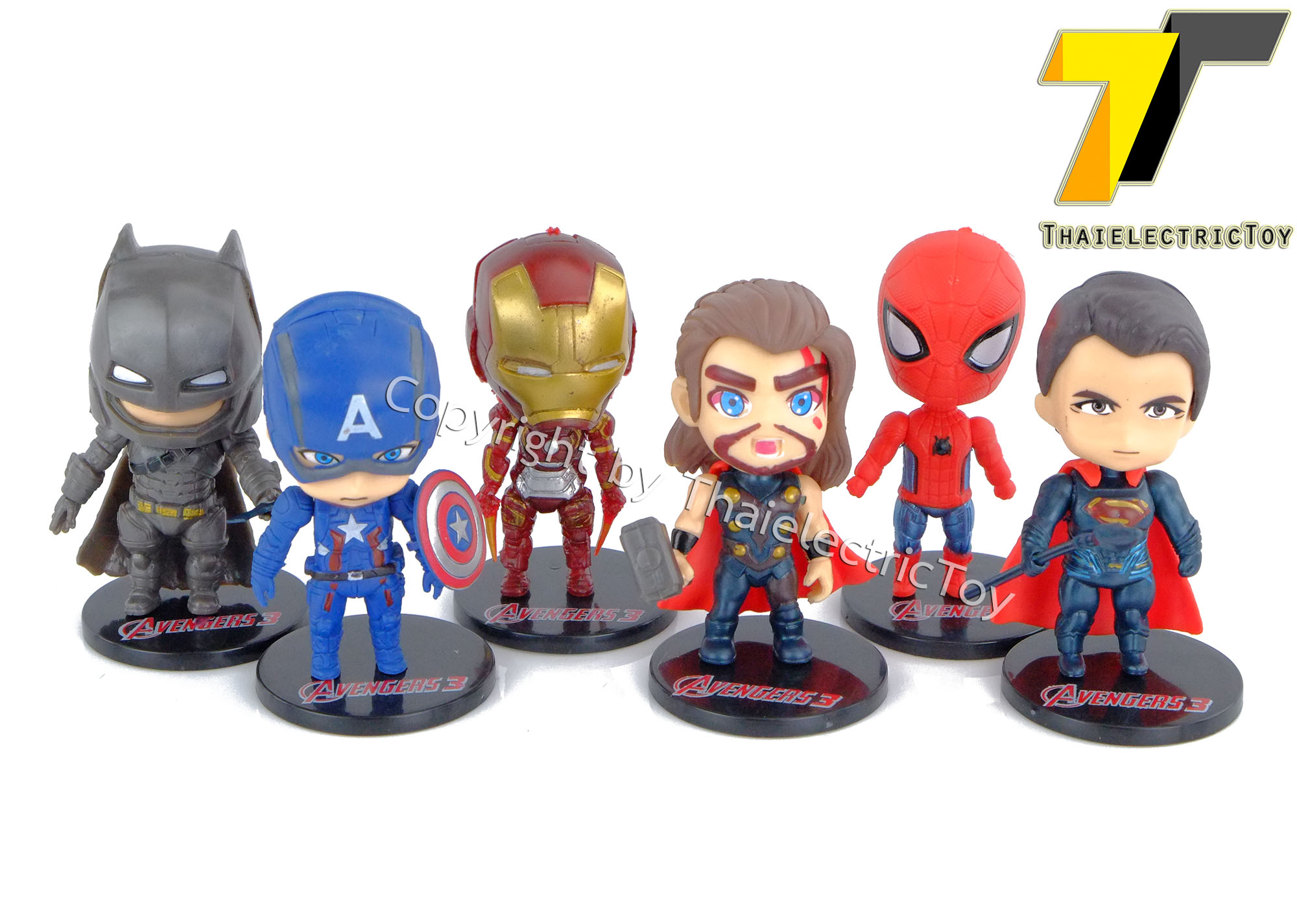Set ของเล่นฮีโร่ marvel กับ DC สูง 10 ซม. มีฐานให้ทุกตัว