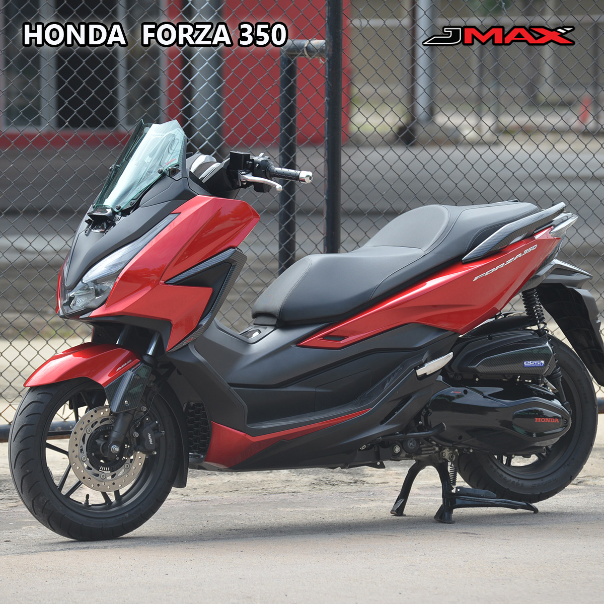 ครอบแคร้งสายพานเต็ม FORZA 350 ดำเงามุข ABS J MAX ราคา1880