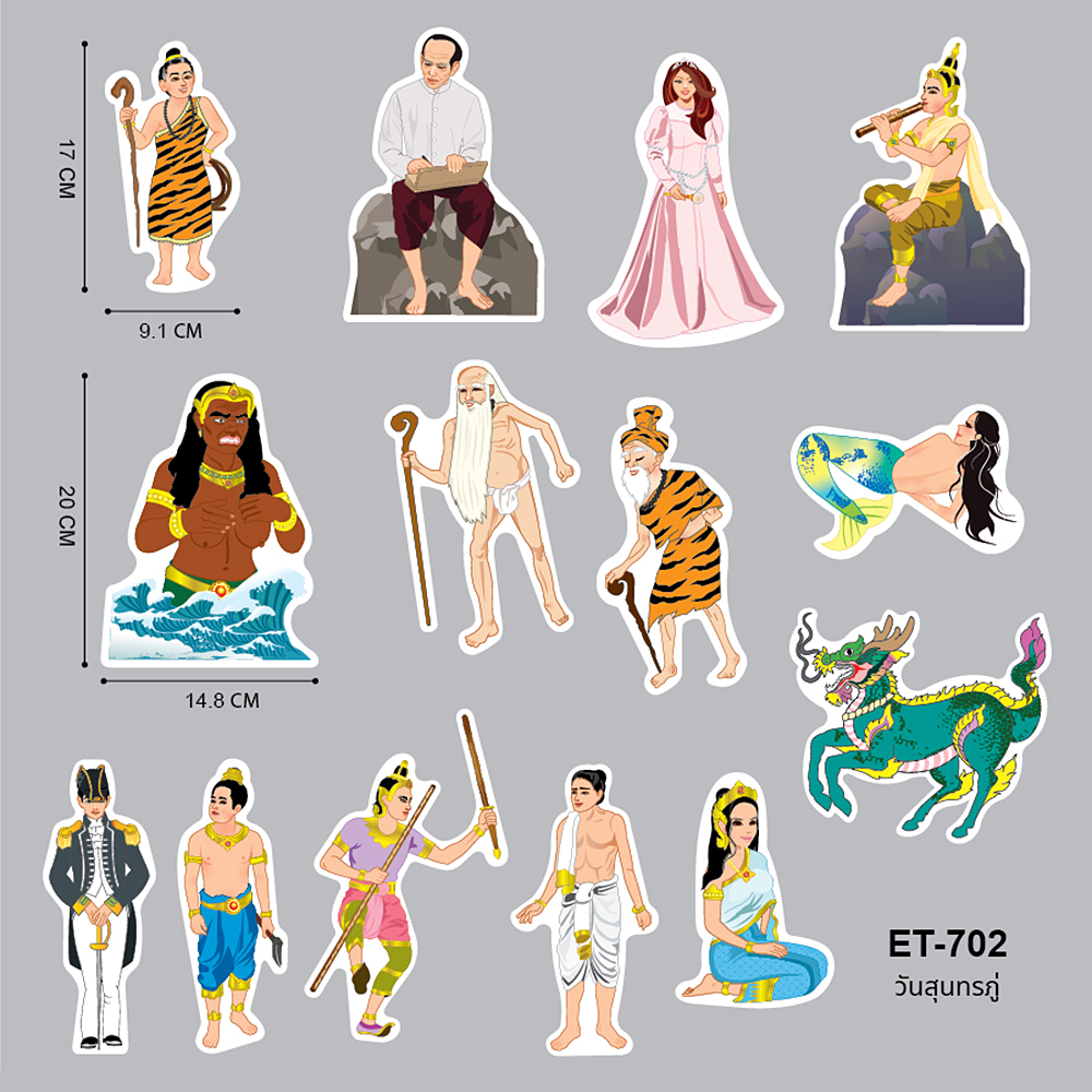 ชุดจัดบอร์ด วันสุนทรภู่ 14ชิ้น ET-702